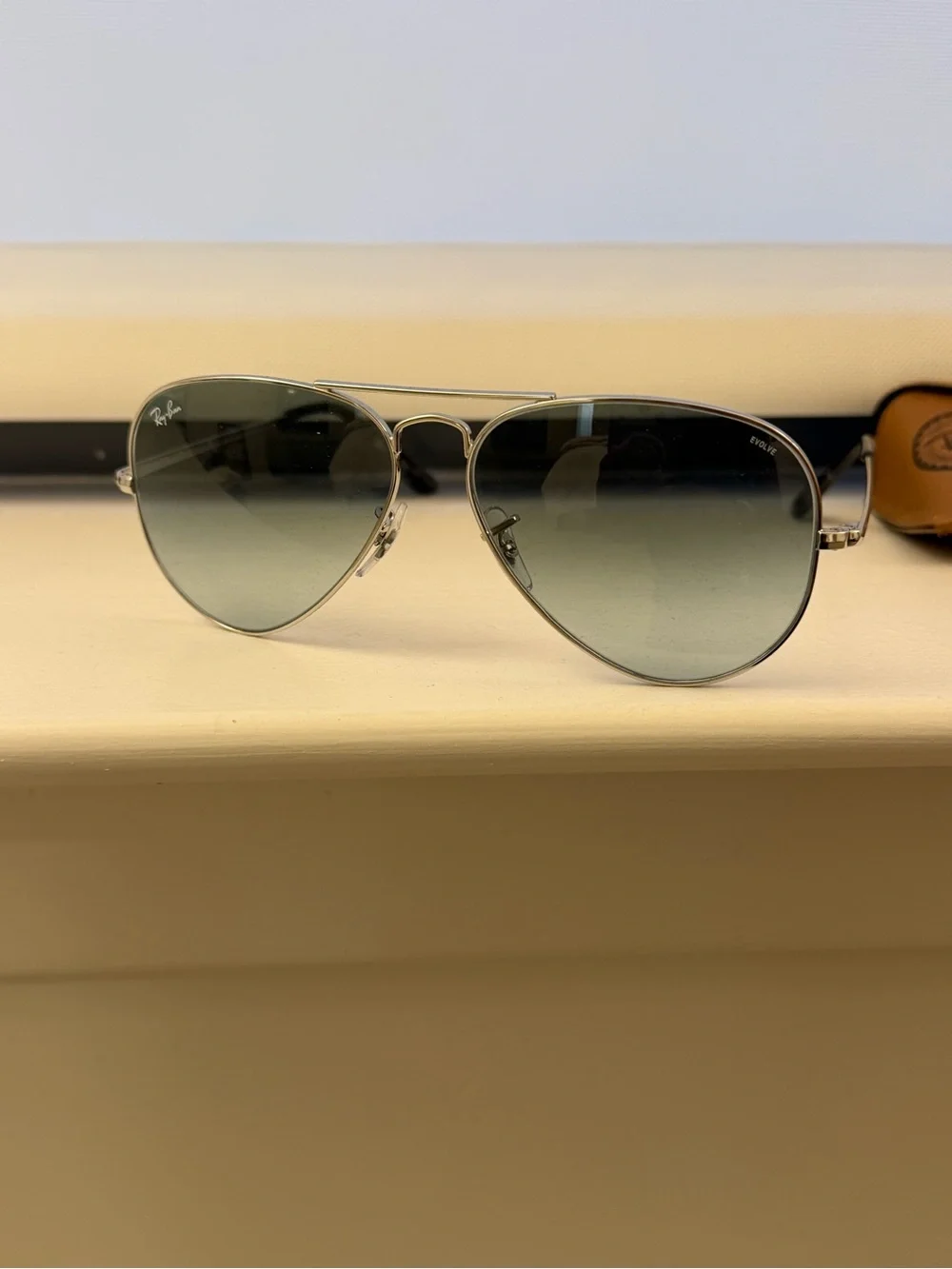 Ray-Ban Silver Evolve Aviator Sunglasses